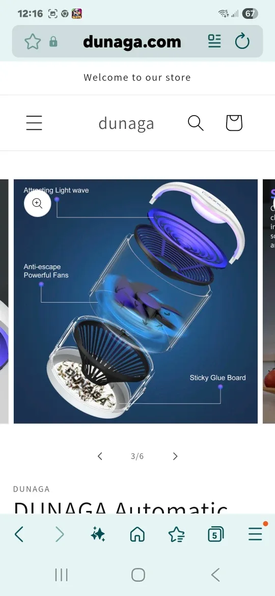 New DUNAGA Zap T360 Pro Mosquito Trap image indicator(5)