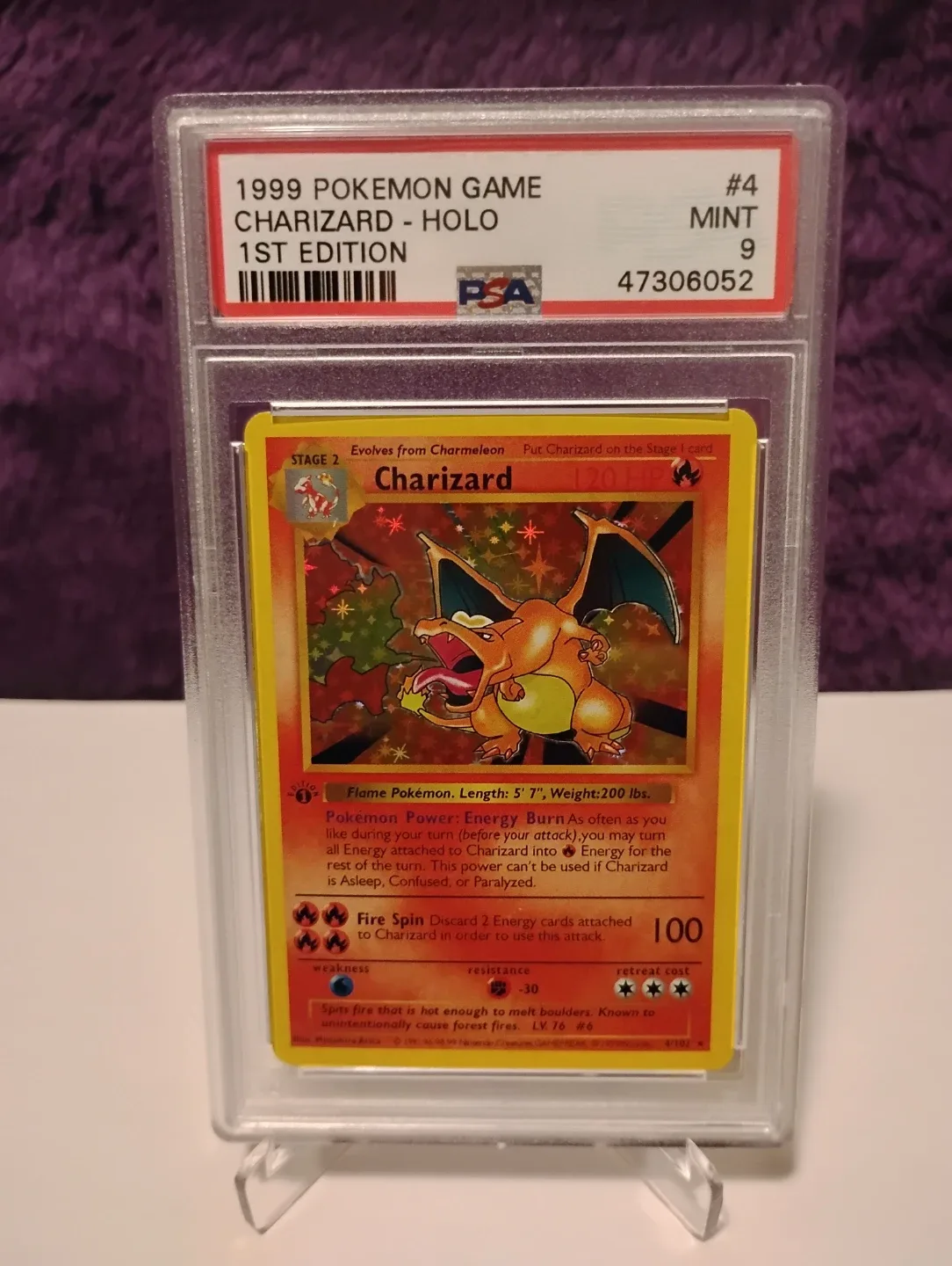 1999 Pokemon Charizard Holo 1st Edition PSA 9 Mint