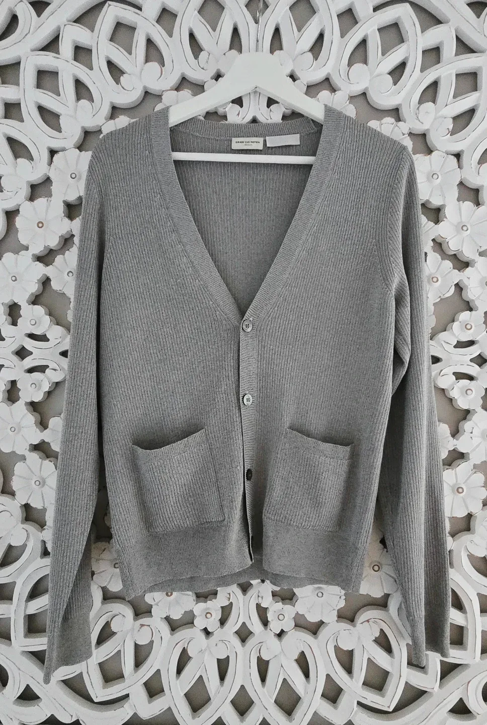 Dries Van Noten Grey Cardigan - Size Medium