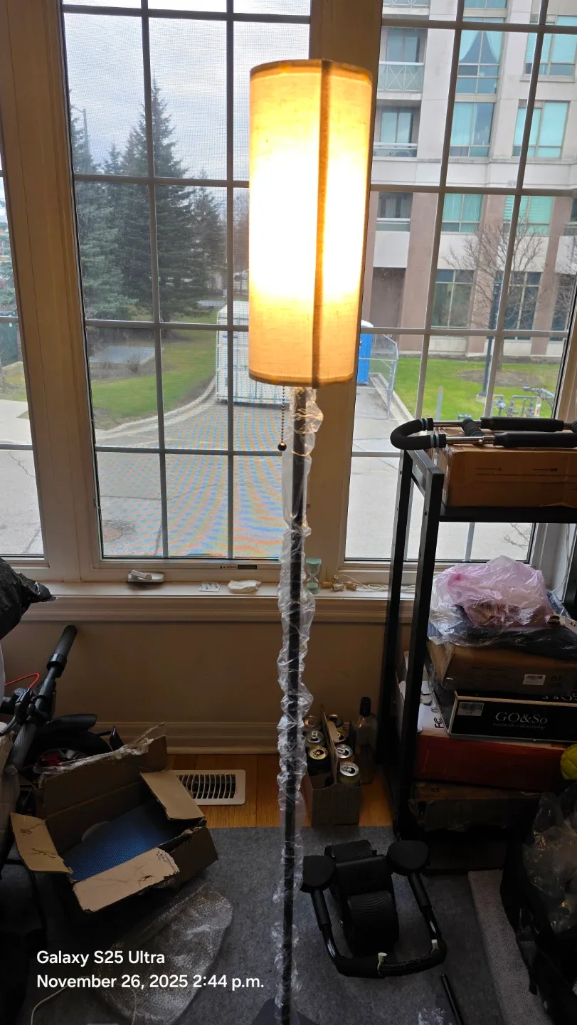 Floor Lamp with Cylinder Shade - Black image indicator(2)