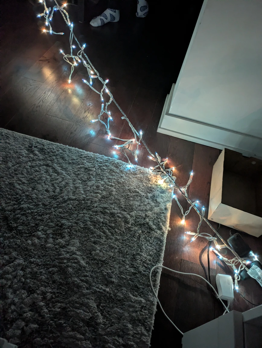 Outdoor Christmas String Lights - blue & white - photo 2