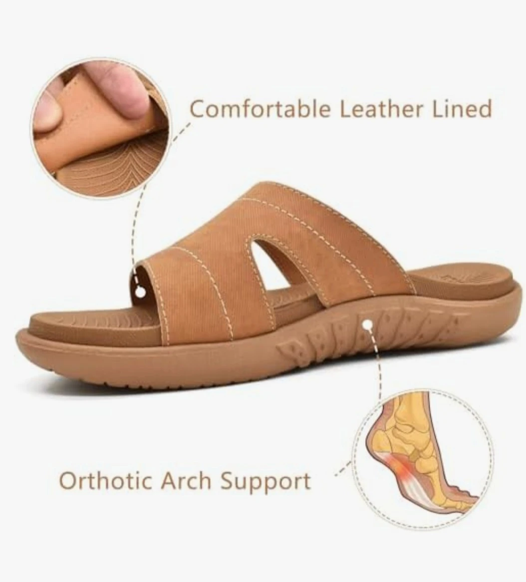 Orthotic Arch Support Leather Sandals - photo 5