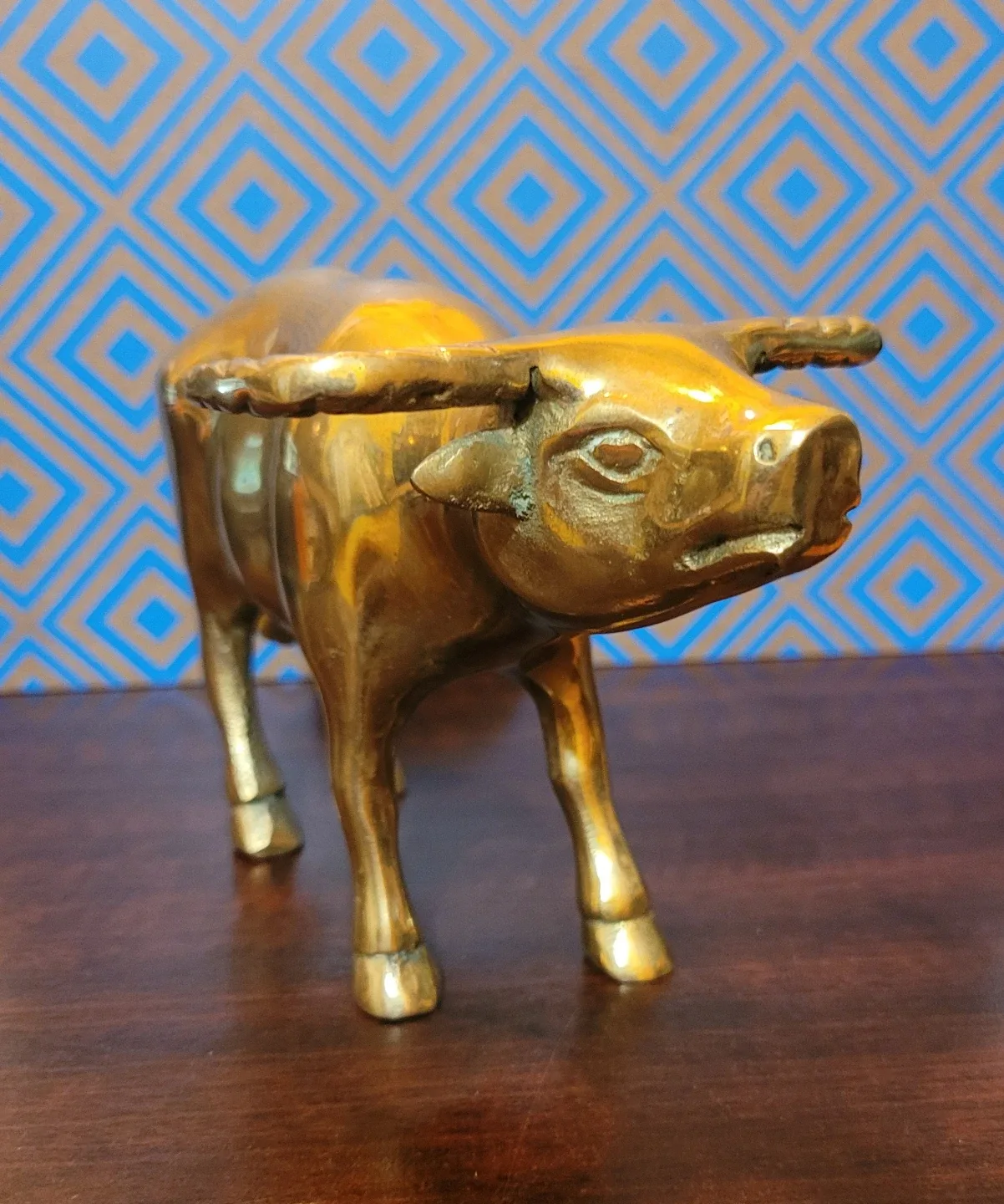 Brass Bull Figurine