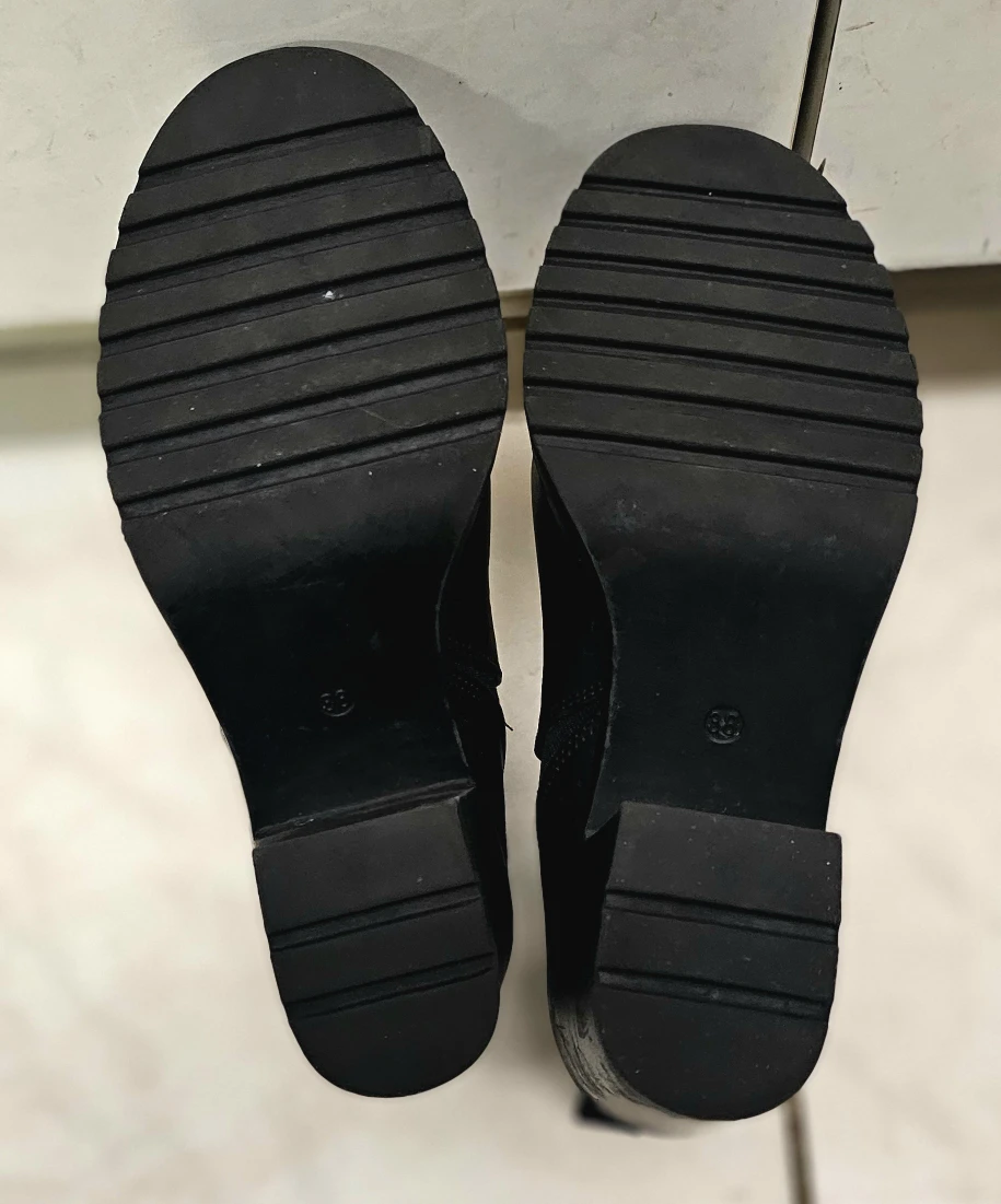 H&M Divided Black Heeled Boots - Size 7 - photo 4