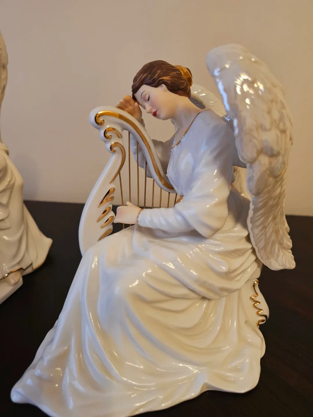 Angel with Harp Figurine