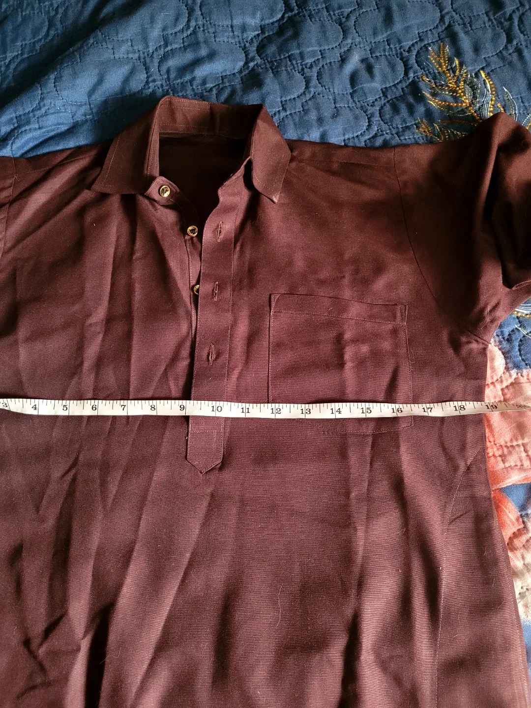 Men's Burgundy Kurta with Embroidered Vest image indicator(3)