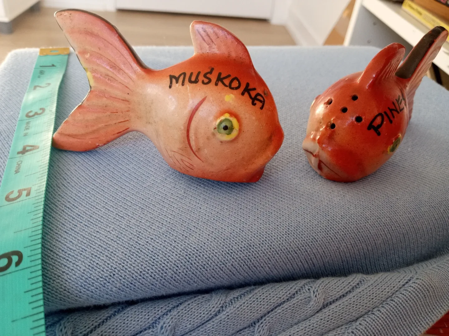 Vintage fish salt and pepper shakers