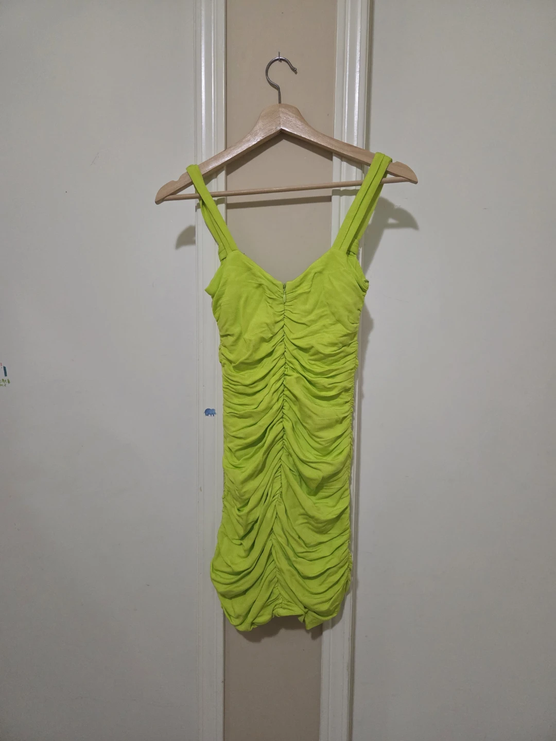 Zara XS Green Mini Dress