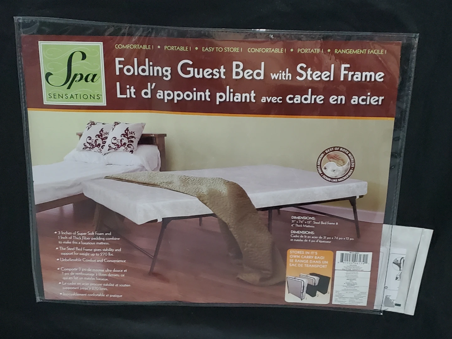 Folding Guest Bed with Steel Frame - photo 2