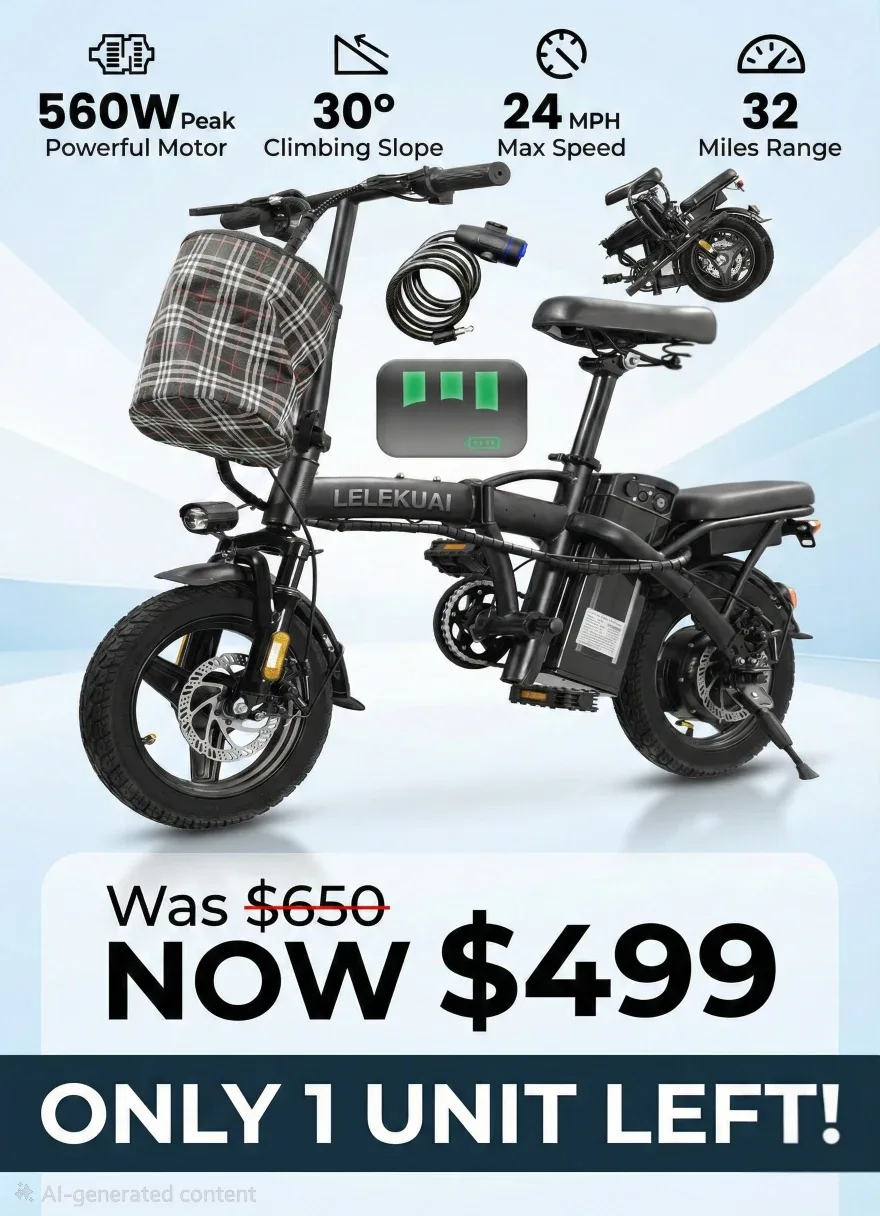 LELEKUAL Electric Bike for Adults and Teens