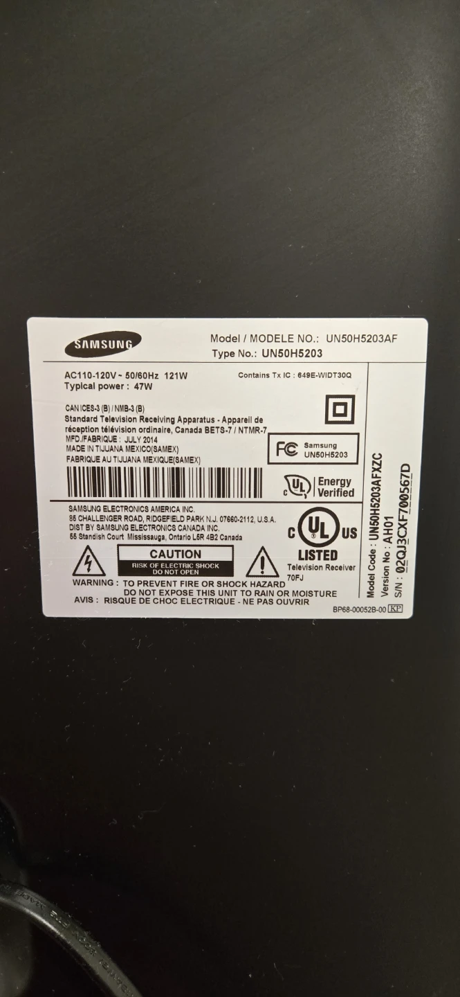 Samsung UN50H5203AF 50" TV - photo 2