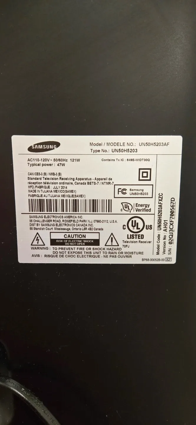 Samsung UN50H5203AF 50" TV image indicator(2)