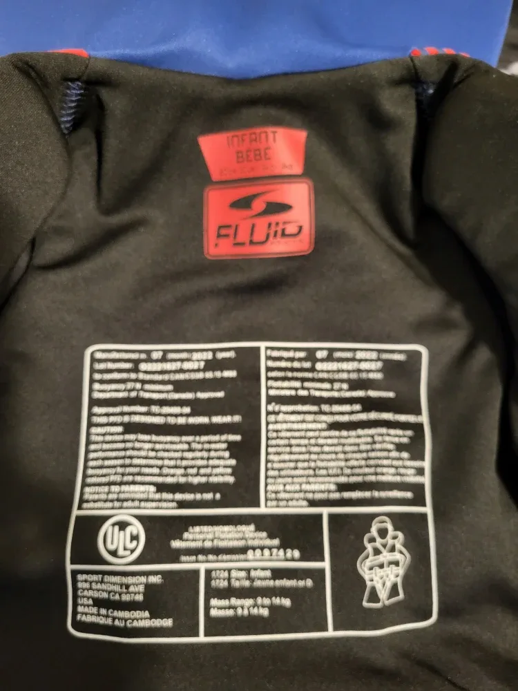 Infant Life Jacket 20-30lbs (New) image indicator(3)