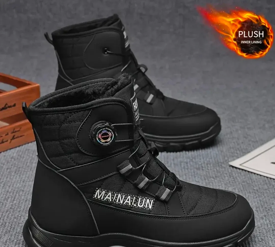 MAINALUN Black Winter Boots - Size 9.5 image indicator(3)