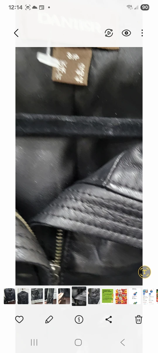 Danier Black Leather Jacket - Size small - photo 2