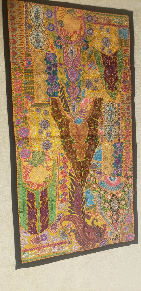 Vintage Style Patchwork Wall Hanging