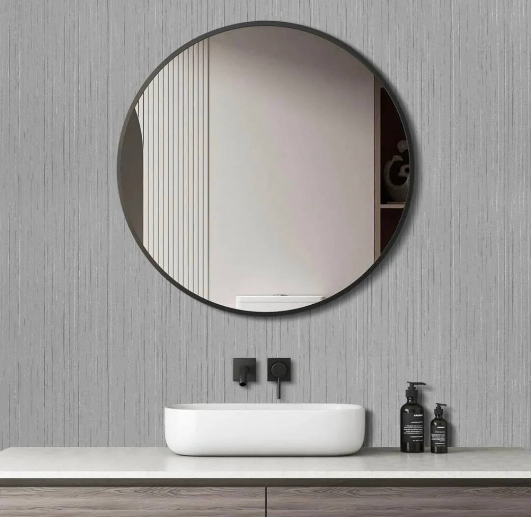 Silver Grasscloth Textured Peel & Stick Wallpaper 23.6"x196" image indicator(2)