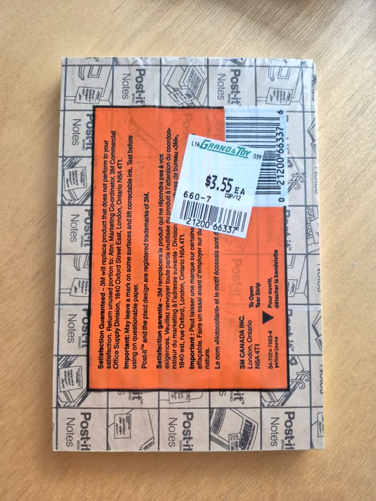 15 LARGE Post-It Notes Pads: NEW/Shrink-wrapped (READ) image indicator(3)