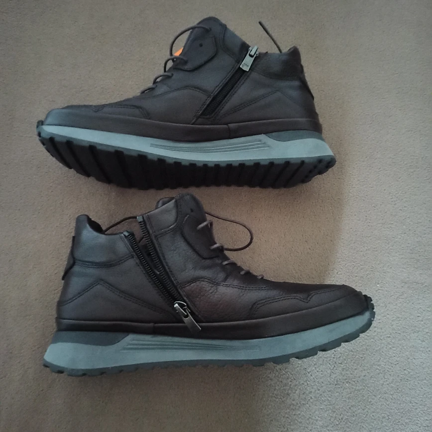 Men's Black Leather Ankle Boots - photo 3
