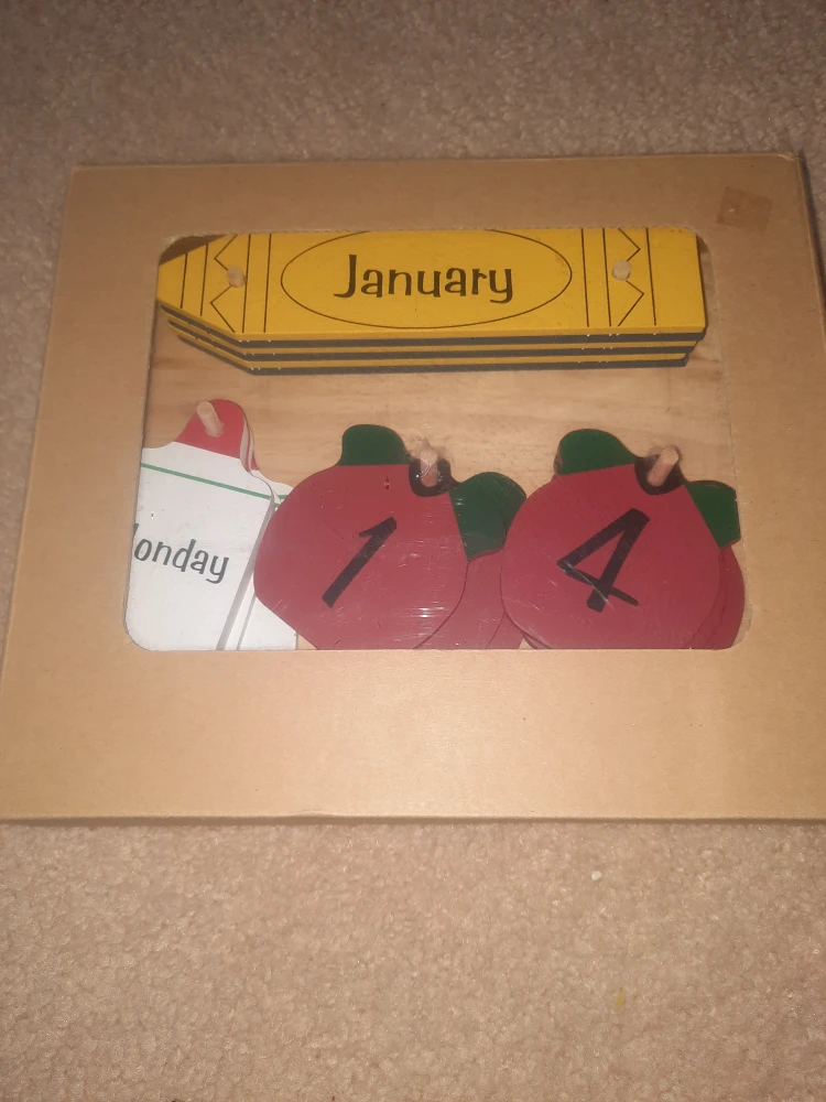 Wooden Perpetual Calendar #teacher