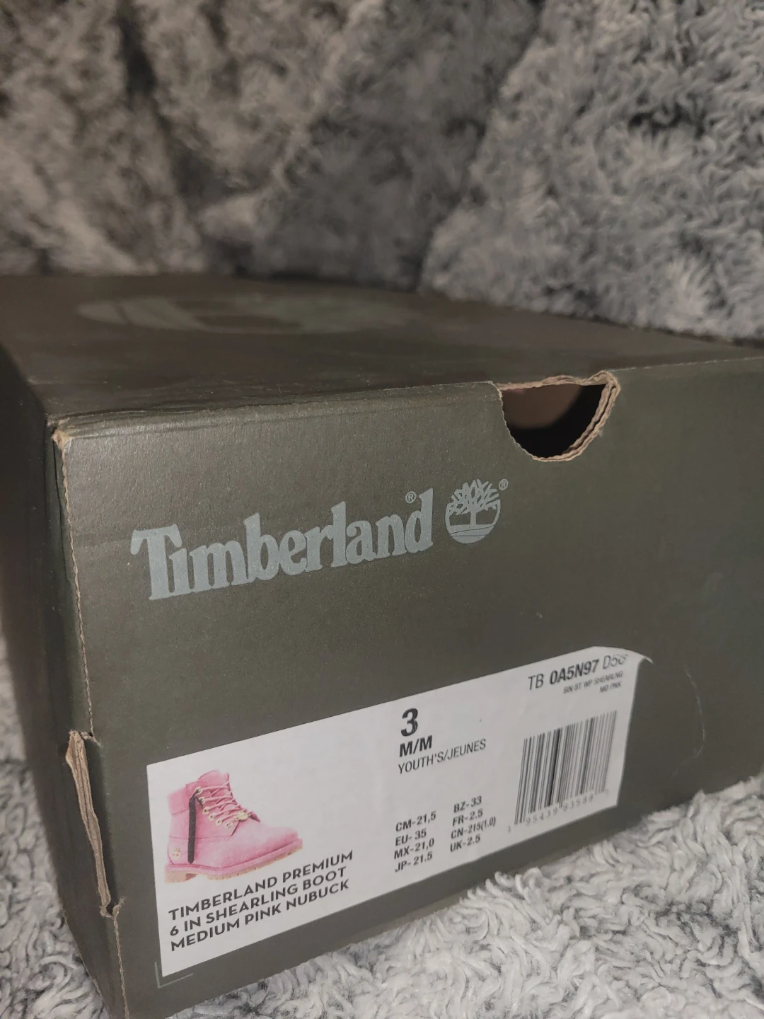 Timberland Premium 6 in Shearling Boot - Pink, Youth Size 3