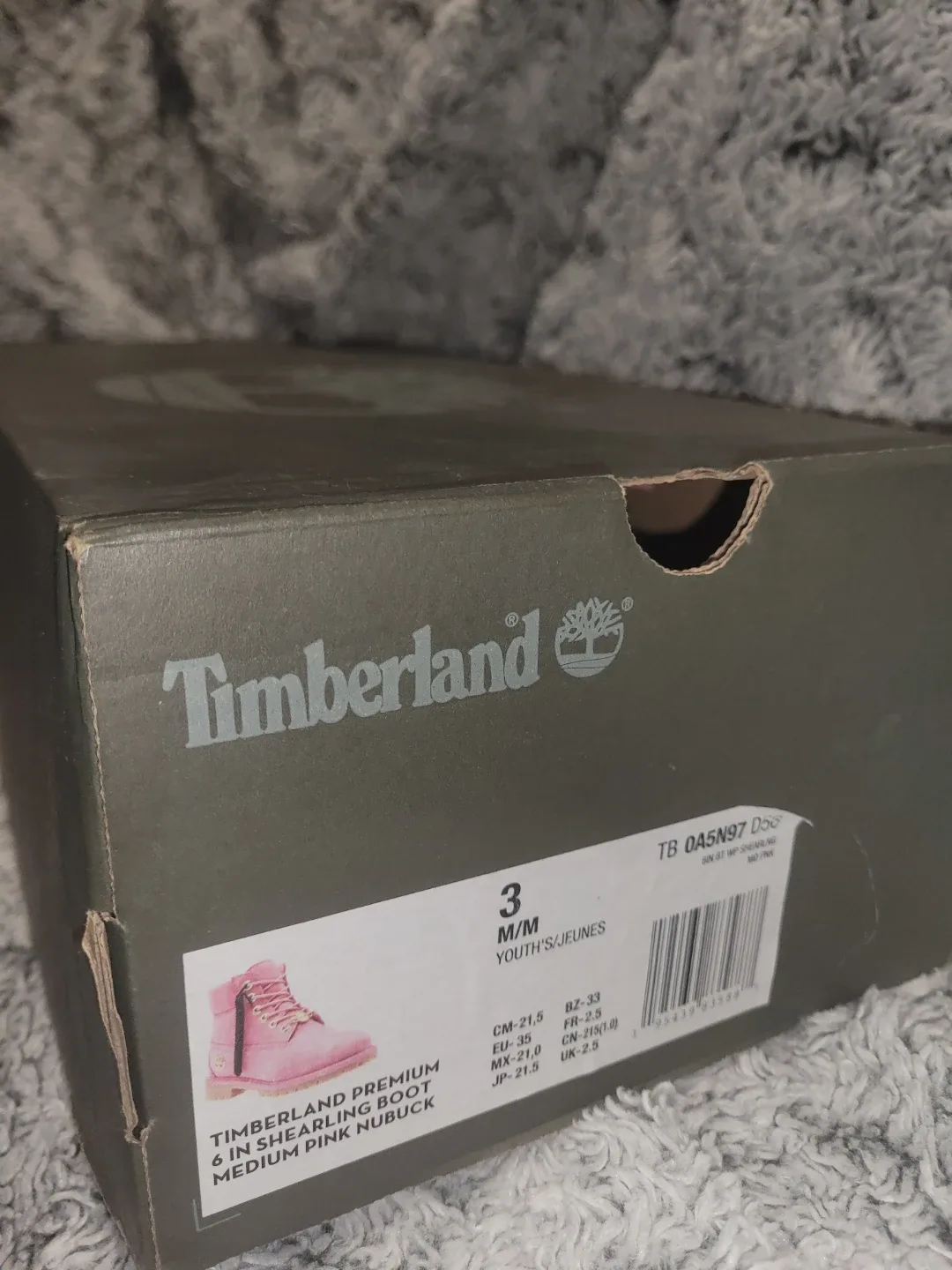 Timberland Premium 6 in Shearling Boot - Pink, Youth Size 3