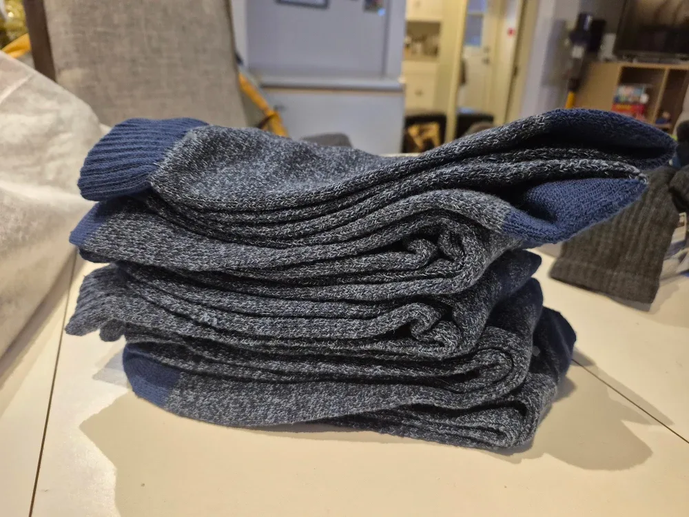 Mens 5 Blue Socks (Thick and warm)