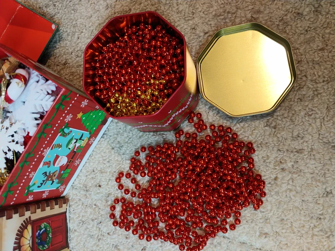 Christmas Decorations w/ Festive Storage Bins image indicator(4)