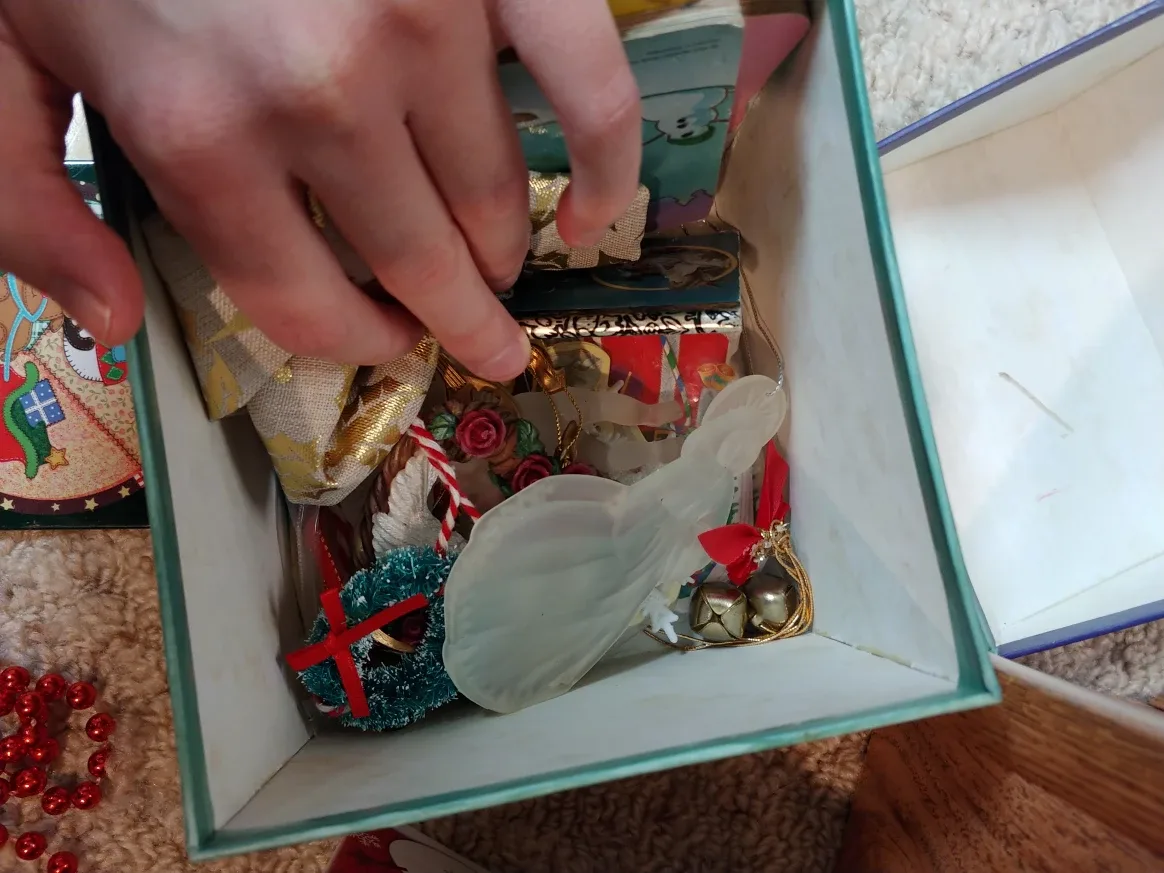 Christmas Decorations w/ Festive Storage Bins image indicator(7)