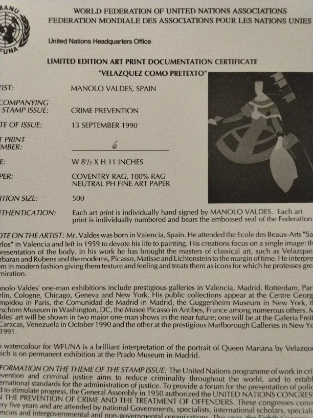 Manolo Valdes 'Velazquez Como Pretexto' Art Print image indicator(2)