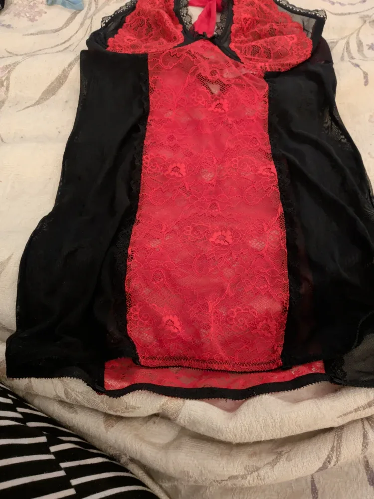 Red & Black Lace Lingerie image indicator(2)