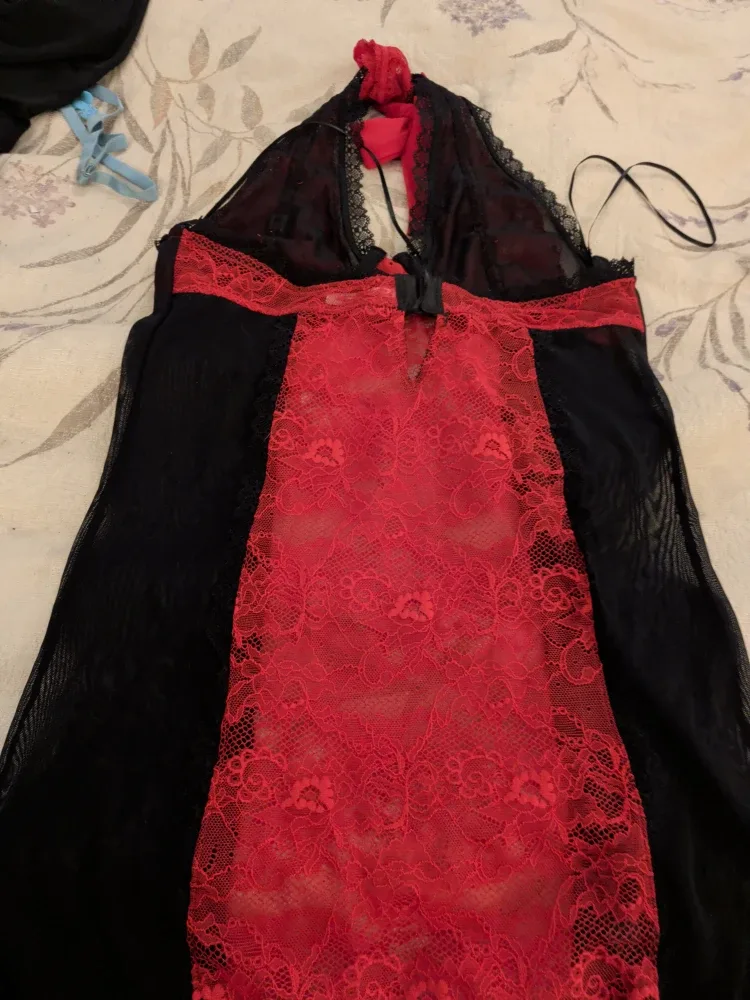Red & Black Lace Lingerie image indicator(5)
