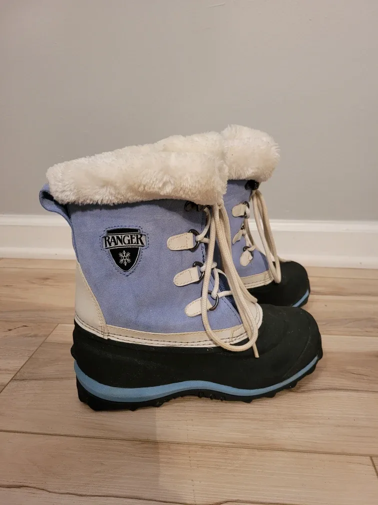 Ranger Snow Boots - Blue & White Girls Size 2 image indicator(9)