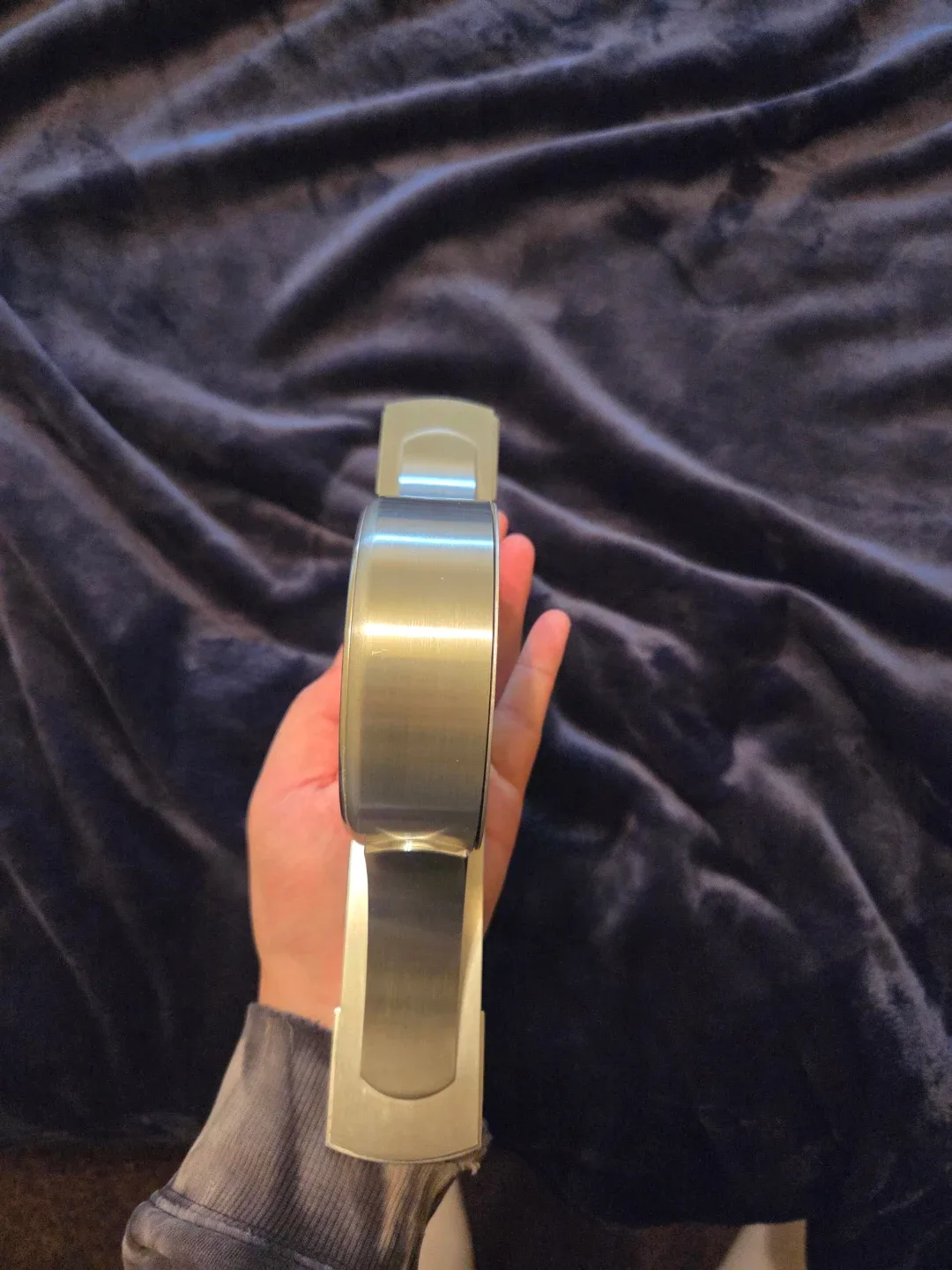 Bulova Table Clock/Alarm - Brushed Silver image indicator(3)