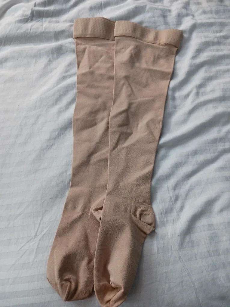 Beige Knee High Stockings