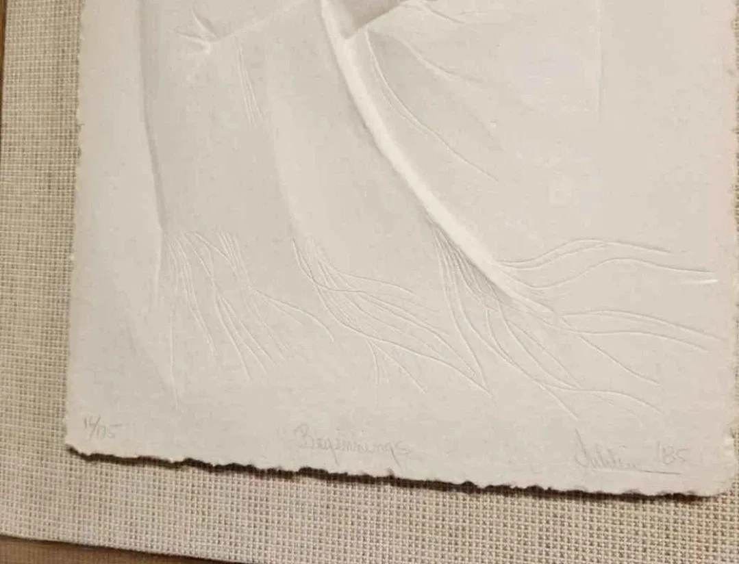 1985 Jean Juhlin “Beginnings” Sculptural Relief - Hand Signed image indicator(8)