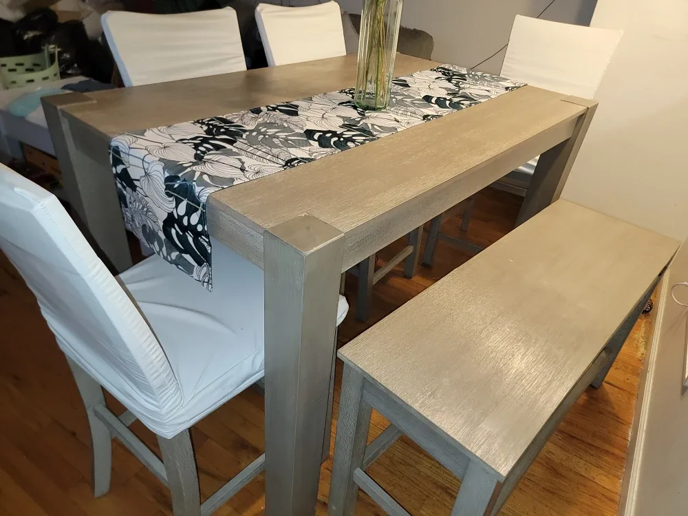 Extendable Dining Table with 4 Chairs & Bench image indicator(6)