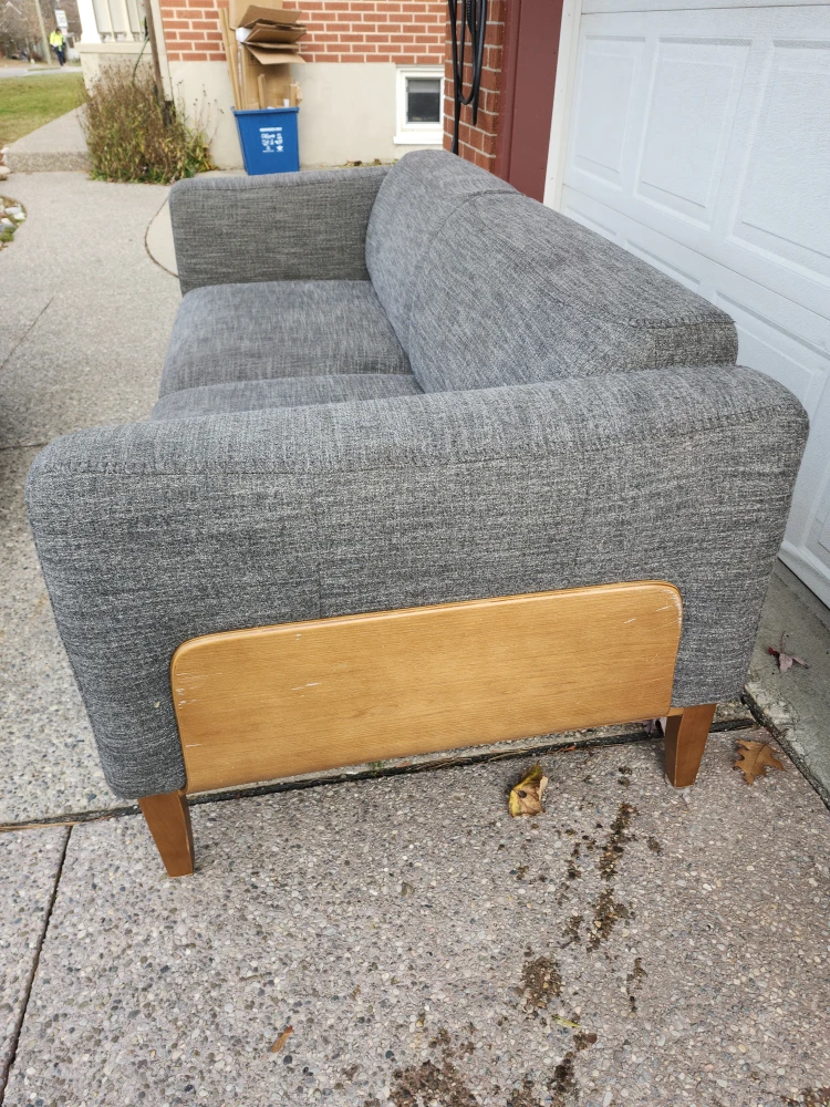 Grey Three-Seater Sofa -Structube Maui - photo 2