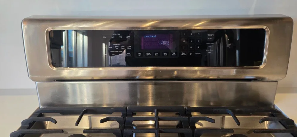 30" Kitchen Aid Dual-Fuel double oven stove image indicator(3)