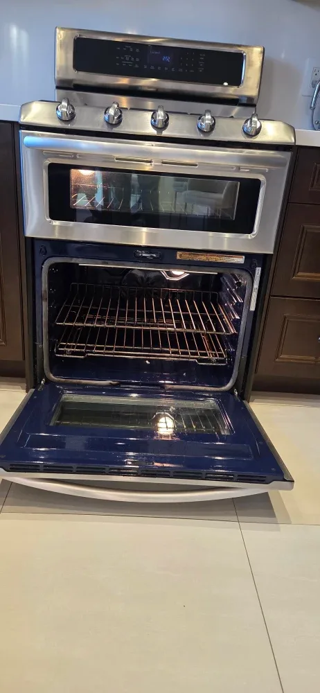 30" Kitchen Aid Dual-Fuel double oven stove image indicator(8)