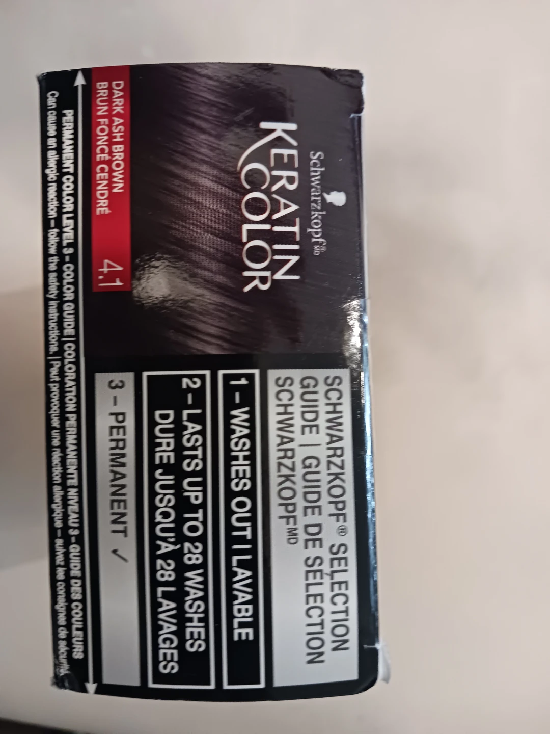 Schwarzkopf Keratin Color 4.1 Dark Ash Brown Hair Dye - photo 2