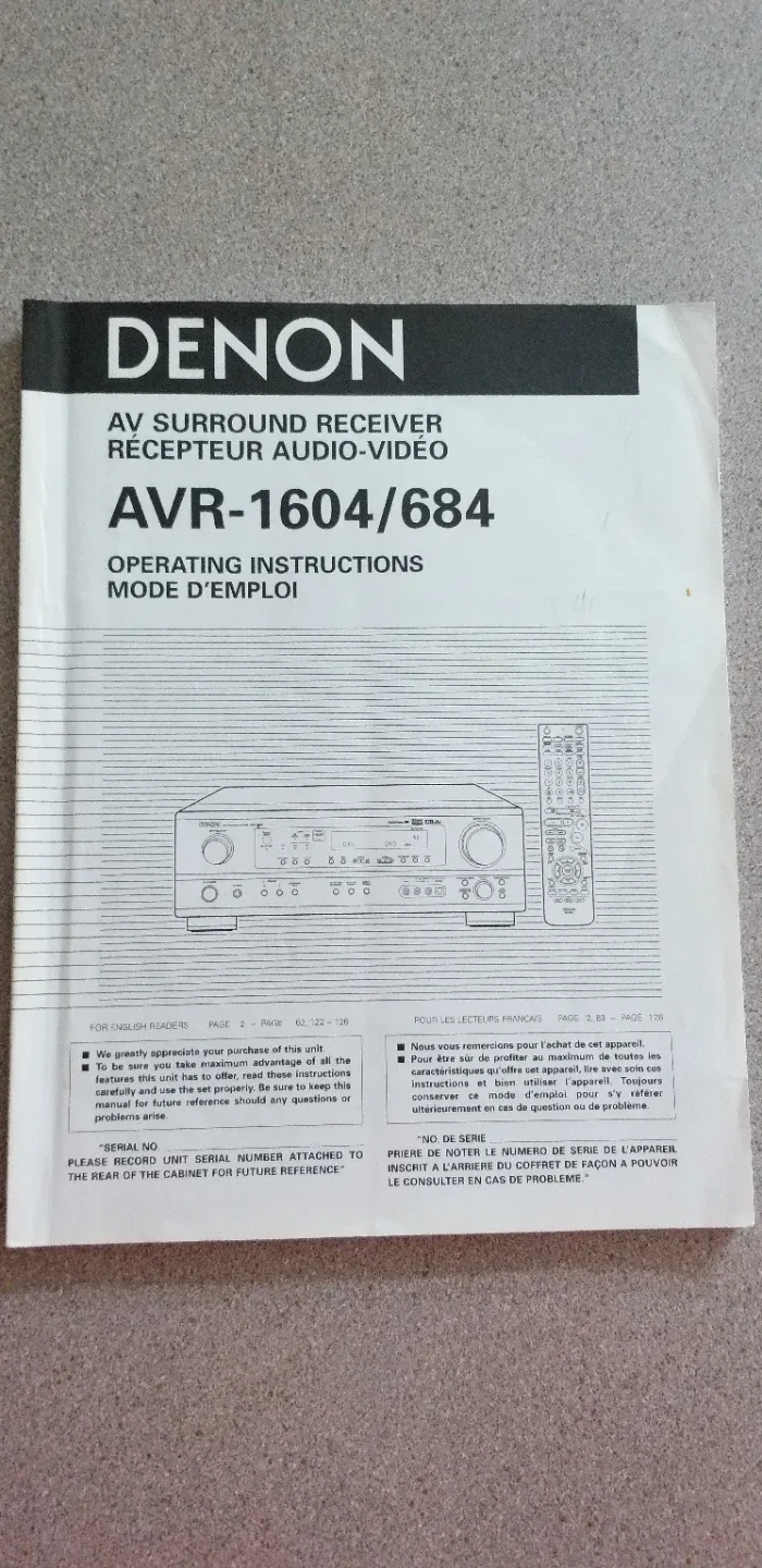 Denon AVR-1604/684 AV Surround Receiver image indicator(3)