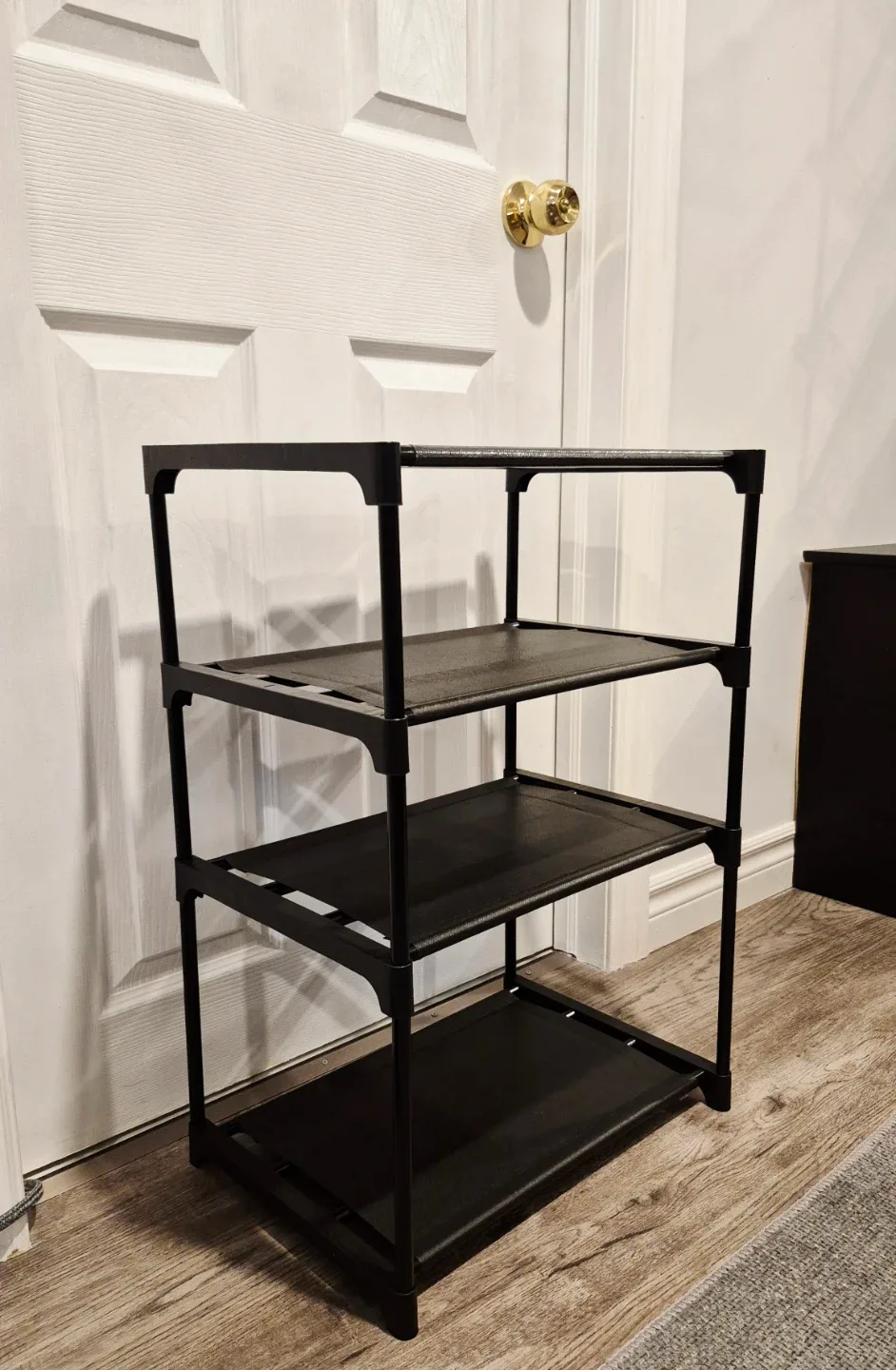 Black 4-Tier Storage/Shoe Rack 17"×12"×25" image indicator(2)