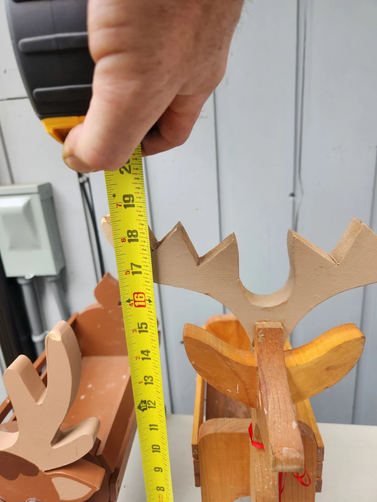 Wooden Reindeer Planter - photo 3