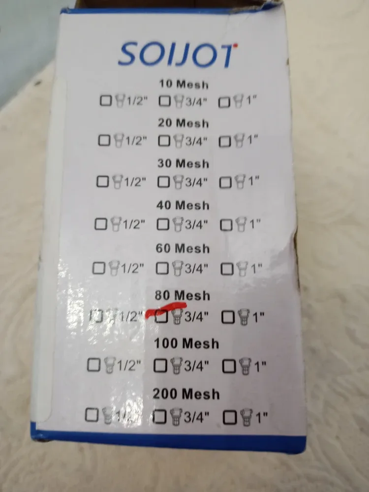 Soijot Water Filter - "3/4 inch 80 Mesh - New! image indicator(2)