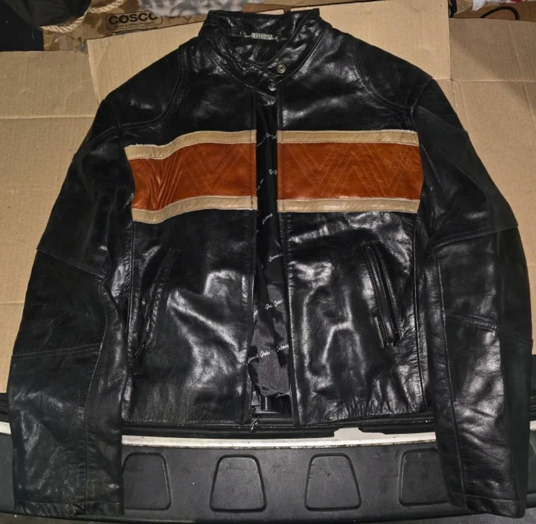 James y John Extasy Black Leather Jacket