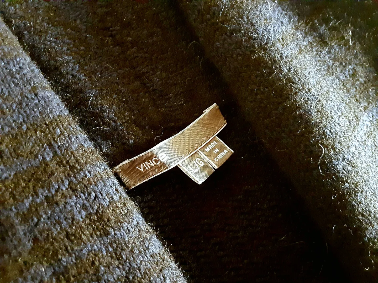 Vince - Wool/Yak - Dark Blue/Black Cardigan | S: L/G