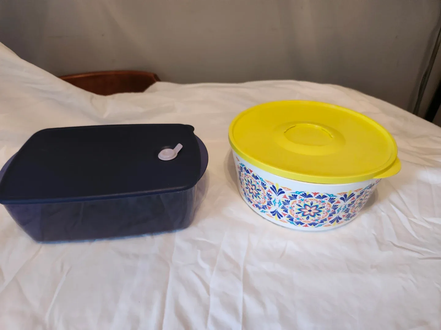 Tupperware Containers - Blue & Floral thumbnail