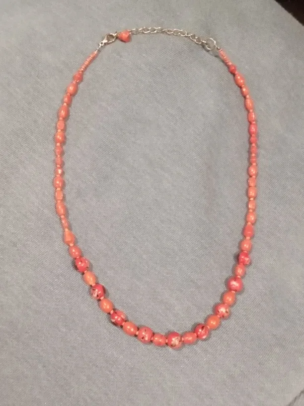Authentic Italian Red Coral Beaded Necklace image indicator(2)