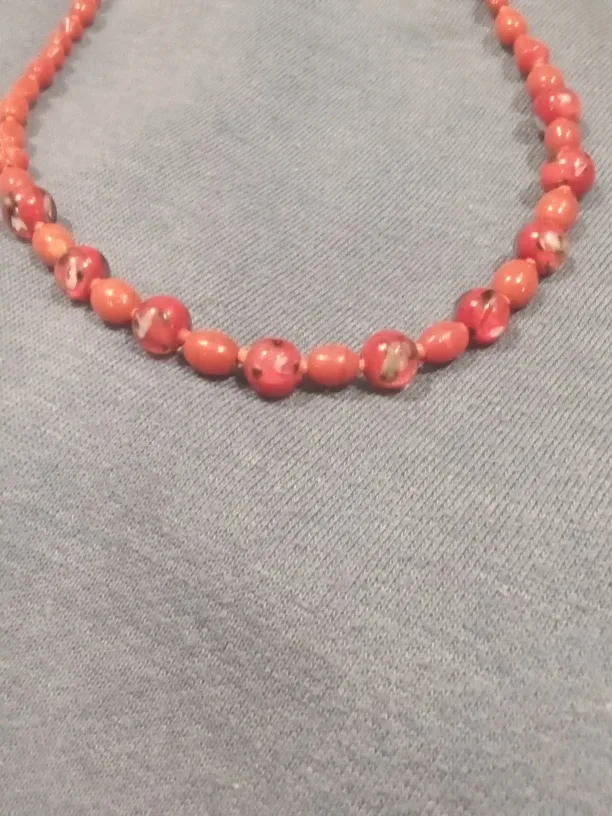 Authentic Italian Red Coral Beaded Necklace image indicator(5)